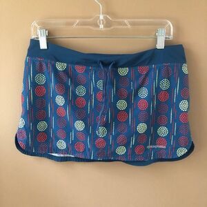 PATAGONIA NINE TRAILS RUNNING SKORT WOMENS MEDIUM TENNIS HIKING SHORT SKIRT BLUE
